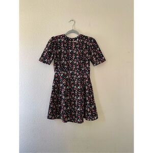 Valencia & Vine Floral Amanda Mini Dress with‎ puff sleeve small